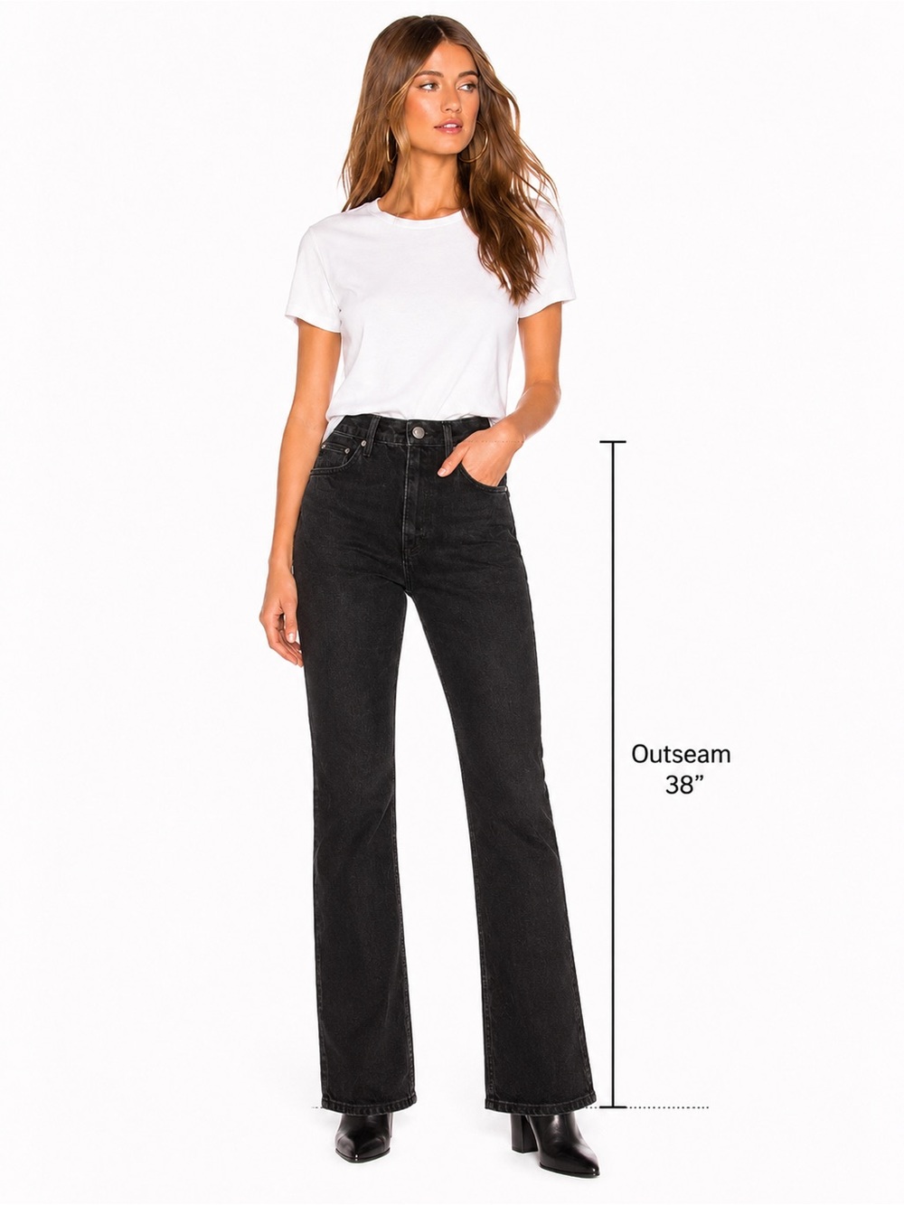 Sandro Paris High-Rise Black Flare Jeans - Women's Wide Leg